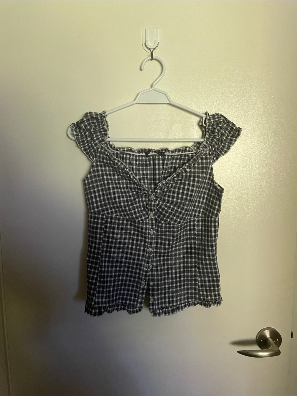 Brandy Melville checkered blouse shirt